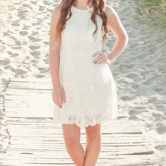 Forever 21 Cream Lace Dress | White Summer Dress - Picture 1 of 7